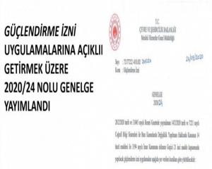 YAPI GÜÇLENDİRME İZİN GENELGESİ YAYINLANDI.